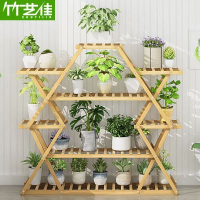 阳台花架置物架花盆架实木装饰多肉绿萝花架子室内特价多层