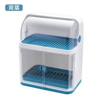 沥水碗架厨房置物架碗柜碗碟架放碗架碗筷收纳盒餐具架单层/多层|双层【家庭装】