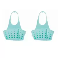 1/3装水槽塑料沥水篮收纳挂篮厨房小用品厨具置物架收纳架沥水架|蓝色升级加厚款沥水篮[2个装]