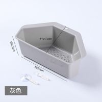 三角水槽沥水篮吸盘式厨房置物架过滤网抹布收纳剩饭菜盆洗碗|吸盘专用[适合部分大圆角水槽] 3个装[蓝]送3吸盘6挂钩