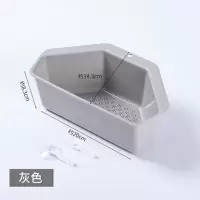 三角水槽沥水篮吸盘式厨房置物架过滤网抹布收纳剩饭菜盆|吸盘专用[适合部分大圆角水槽] 3个装[灰+蓝+黄]送3吸盘6挂钩