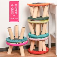 卡通蘑菇凳实木换鞋凳儿童布艺凳矮凳家用创意板凳时尚创意沙发凳