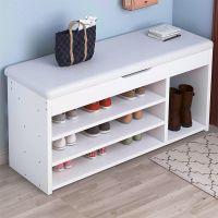 换鞋凳鞋柜 门口储物凳多功能 双层鞋柜收纳矮凳子沙发凳子长方形