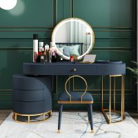 梳妆台收纳柜一体 卧室小户型带灯简约网红现代ins北欧风化妆桌子