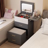 梳妆台北欧小型迷你卧室现代简约收纳柜一体翻盖多功能网红化妆桌