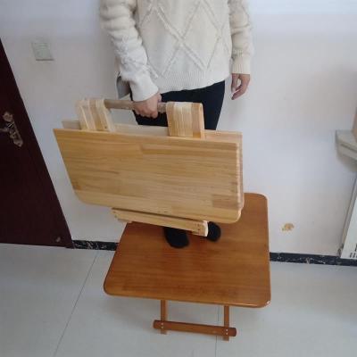 实木可折叠桌家用餐桌简易便携式饭桌折叠板凳小户型吃饭桌子