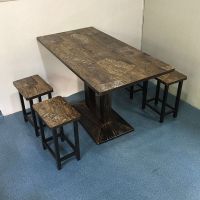 简易长方形餐桌小吃店快餐桌子饭店食堂餐厅早餐排档烧烤面馆桌椅