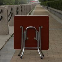 简易4人2小饭桌家用折叠桌折叠餐桌小桌子吃饭正方形吃饭桌子折叠