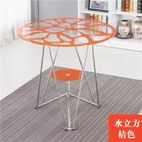 餐桌椅组合家用圆形客厅吃饭桌子简易卧室宿舍圆桌钢化玻璃小桌子