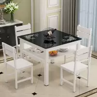 简约现代餐桌双层桌正方形家用饭桌椅小户型时尚储物四方桌棋牌桌