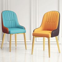 北欧轻奢餐椅家用凳子靠背麻将卧室椅子书桌化妆现代简约吃饭餐桌