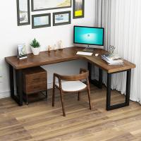 简约拐角实木书桌l型电脑桌台式家用墙角写字台卧室转角办公桌子