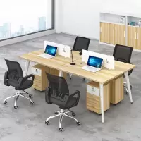 新款员工电脑办公桌子办公室职员电脑桌简约现代4人6组合桌椅卡座