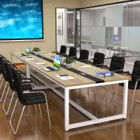 简约职员会议桌大班台培训洽谈桌长方形电脑办公桌椅组合长会客桌
