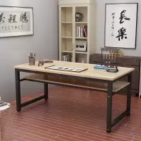 书法桌书桌简易电脑桌双层办公学习桌子课桌简约书画桌画台写字台