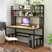 电脑桌台式家用简约一体书桌书架组合学生儿童卧室学习桌办公用桌