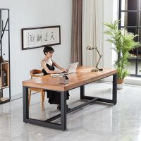 电脑桌台式会议桌洽谈桌实木茶桌写字台简约家用学习桌简易办公桌