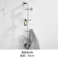 轻奢黑金色挂衣钩壁挂墙壁创意黑排钩北欧衣服挂钩衣帽钩|镀铬款-竖杆-4钩