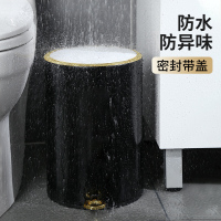 轻奢不锈钢垃圾桶家用带盖厨房脚踩大号北欧客厅创意卫生间圾圾桶