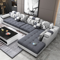 布艺沙发简约现代大小户型客厅家具套装可拆洗北欧科技布沙发组合