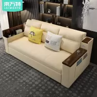简约可折叠实木沙发床两用储物客厅小户型双人多功能1.5米usb黄色