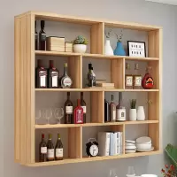 酒架置物架子现代简约餐厅墙上红酒架壁挂多层家用简易实木质酒柜