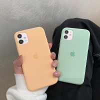 薄荷绿纯色液态硅胶适用11手机壳新款iphone12promax创意个性x/xs小红书7plus网红8p男女11prom