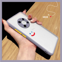 mate40手机壳磨砂笑脸韩国ins风字母mate40pro+手机壳撞色小清新全镜头包边摄像头可爱女防摔