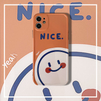 韩风nice笑脸适用11promaxx手机壳xr/xsmax/iphone11/7p女8plus防摔se硅胶日韩国全包摄