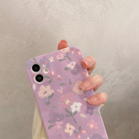 ins风新款紫花朵iphone12promax手机壳11prox女款xrxs创意max/xsxmax八8plus/7p/