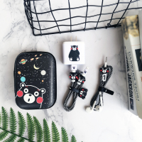 reno4 pro ace2数据线保护套reno5充电器贴纸耳机缠绕保护线|卡通熊本+卡通包