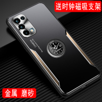 reno5k手机壳金属reno5 k 5g保护套reno5k男外壳时钟磁吸指环支架软边硅胶全包镜头磨砂潮防摔新款