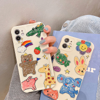 可爱手绘卡通适用iphone11手机壳promaxx全包xr防摔xs潮max软xsmax/iphonex/8plus/7