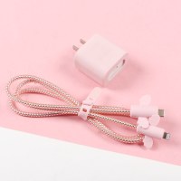 iphone12promini11promaxipad818/20w充电器贴纸数据线缠绕绳|18/20粉套(亮粉)粉翅膀