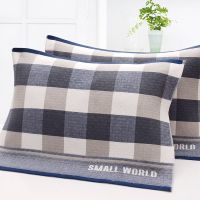 特价清仓纯棉三层纱布四季成人情侣高档枕巾一对全加大正品枕头巾