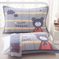 纯棉纱布枕巾一对装全棉儿童款卡通加大加厚枕头巾成人情侣四季款