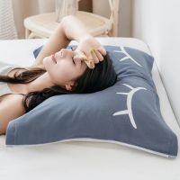 [枕巾一对装]枕巾纯棉三层纱布成人枕头巾50-80cm不掉色不起球