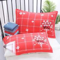 纯棉三层/四层纱布加棉枕巾吸水单人情侣成人一对2条装布艺枕头巾