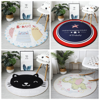 圆形地毯转椅电脑椅垫吊篮圆儿童房卧室可爱卡通床边毯家用