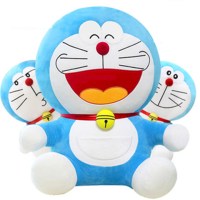哆啦a梦毛绒玩具机器猫抱枕大号叮当猫布娃娃生日礼物儿童蓝胖子E5