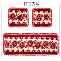 冬季加厚防滑毛绒毛毯沙发垫三件套 红木单人三人四人春秋椅坐垫