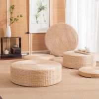茶道草编圆形坐垫加厚榻榻米垫打坐跪坐拜佛垫禅坐禅修垫飘窗