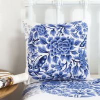 全棉简约复古风老粗布抱枕沙发床头靠垫靠背枕汽车护腰枕头40枕套