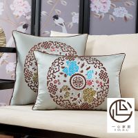 中式抱枕靠垫床头中国风办公室靠枕抱枕套红木家具装饰软包靠背垫