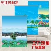 卷帘窗帘遮光遮阳厨房卧室办公室卫生间浴室升降手拉风景
