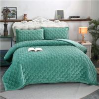 水晶绒双面加厚夹棉防滑盖毯床罩保暖绒毯子床盖秋冬季床单可定做