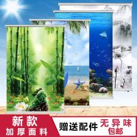 升降手拉窗帘遮光成品卷帘遮光办公室卧室阳台防水布可免打孔窗帘