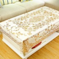 pvc茶几垫烫金桌布防水防烫长方形欧式现代免洗防油塑料餐桌台布