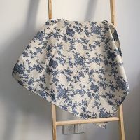 ins复古法式背景野玫瑰桌布餐布田园风棉麻拍照文艺风野餐布