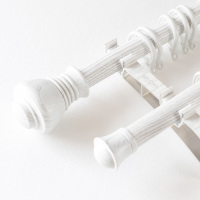 仿木纹窗帘杆罗马杆窗帘杆单杆罗马杆双轨静音窗帘轨道双杆